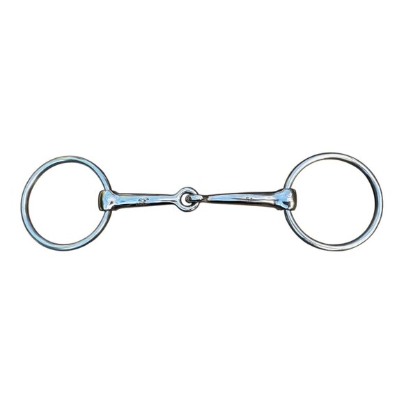 EQI Loose Ring Steel Snaffle Bit With Single Joint Mouth 5" For Equestrian Use - Picture 6 of 13